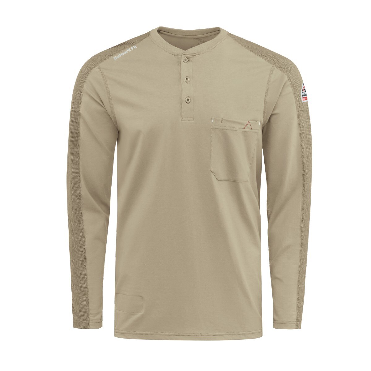 Bulwark Men's Flex Knit Henley in Khaki